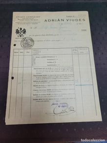 Facturas antiguas: ANTIGUA FACTURA ABONOS ADRIAN VIUDES MURCIA 1928